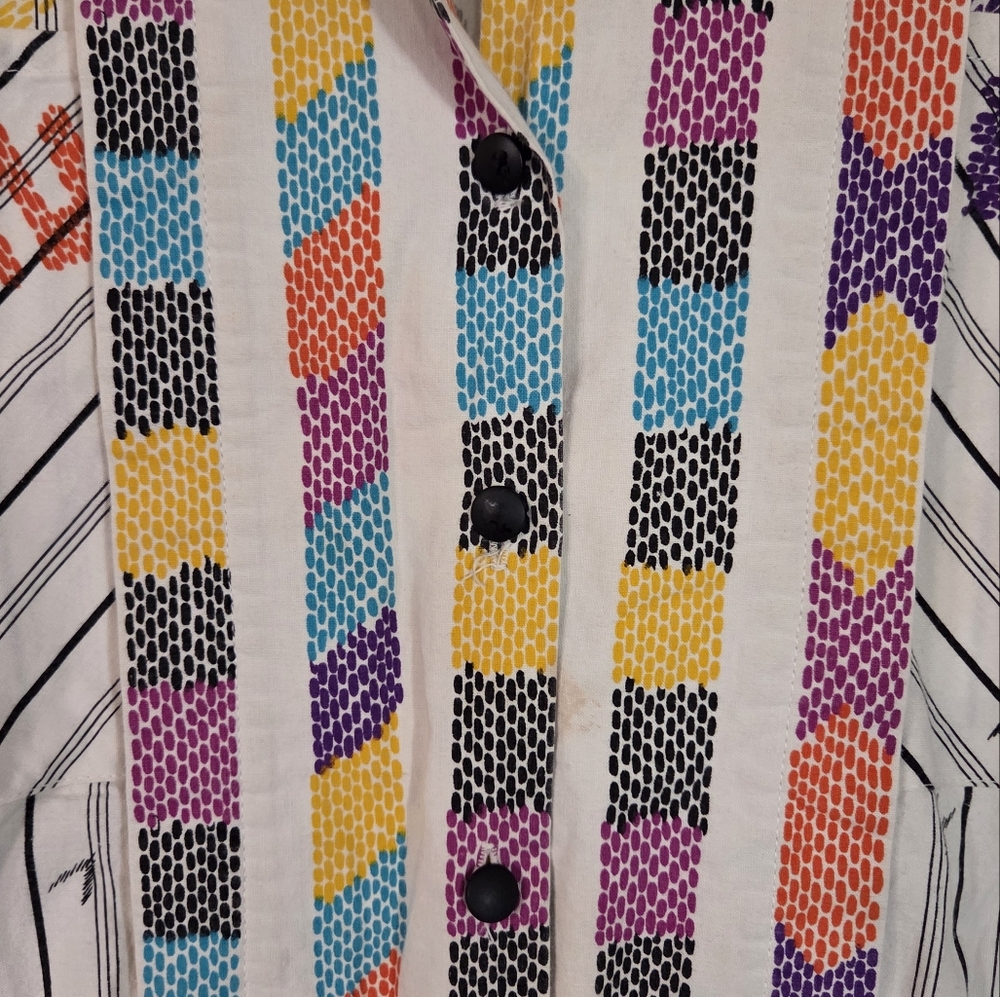 Barboglio Cristina Jan 1980s Multicolor Cotton‎ Jumpsuit - Picture 5 of 10
